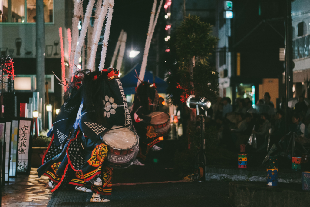 広瀬川行燈夜祭, 行山流口内鹿踊 の写真