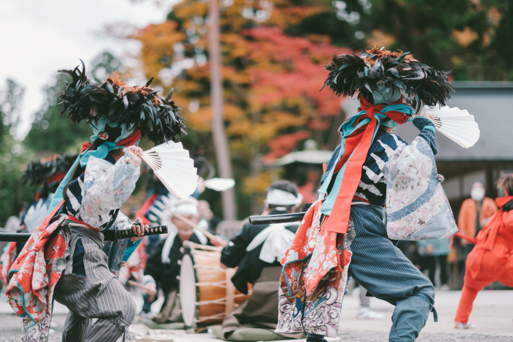 川西大念仏剣舞, 中尊寺, 入剣舞 の写真