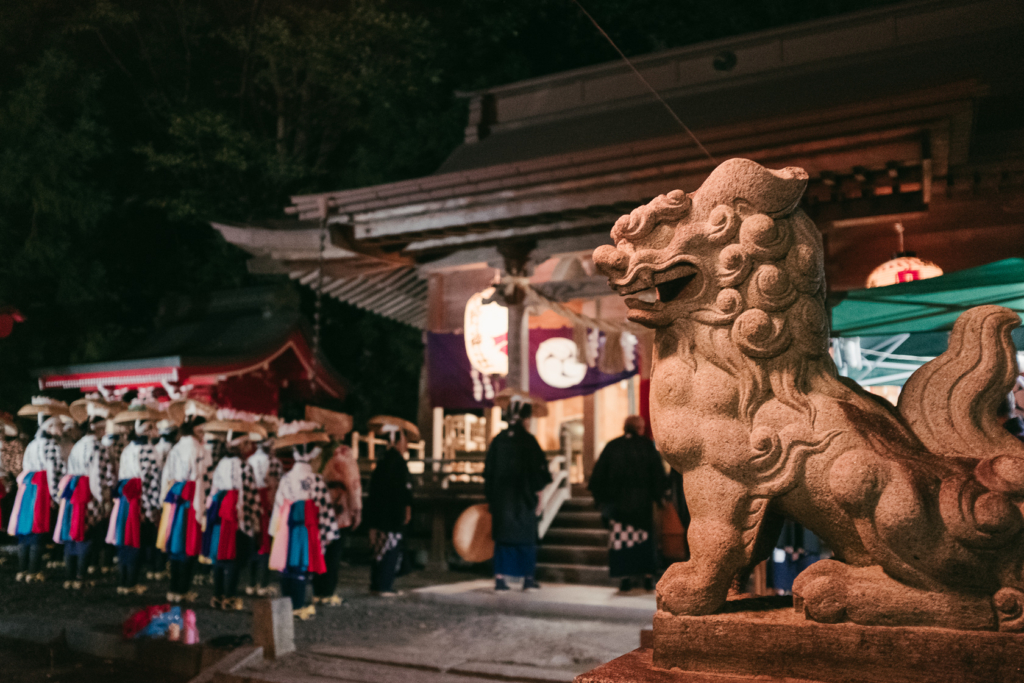 狛犬, 三本柳さんさ踊り, 平野神社 の写真