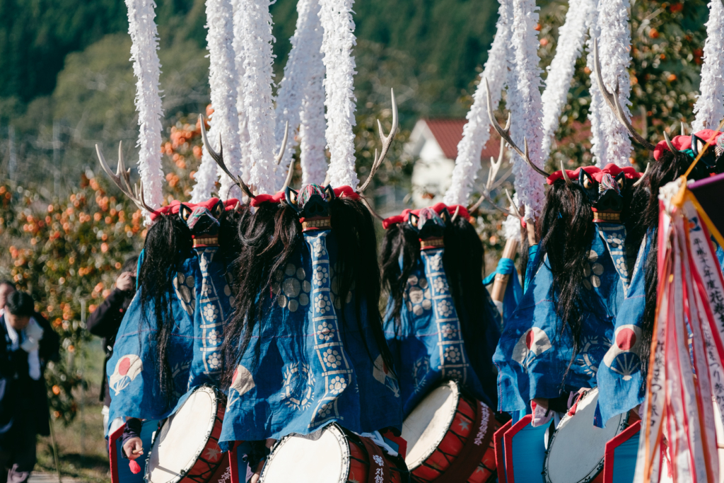 外舘鹿踊, 月山神社五年大祭 の写真