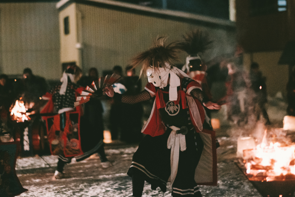 雪あかりinにしわが, 湯本鬼剣舞 の写真