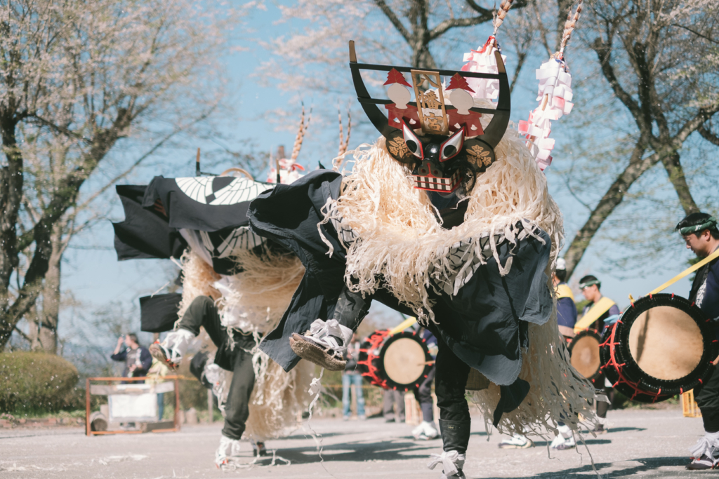 遠野さくらまつり, 細越しし踊り, 南部神社 の写真