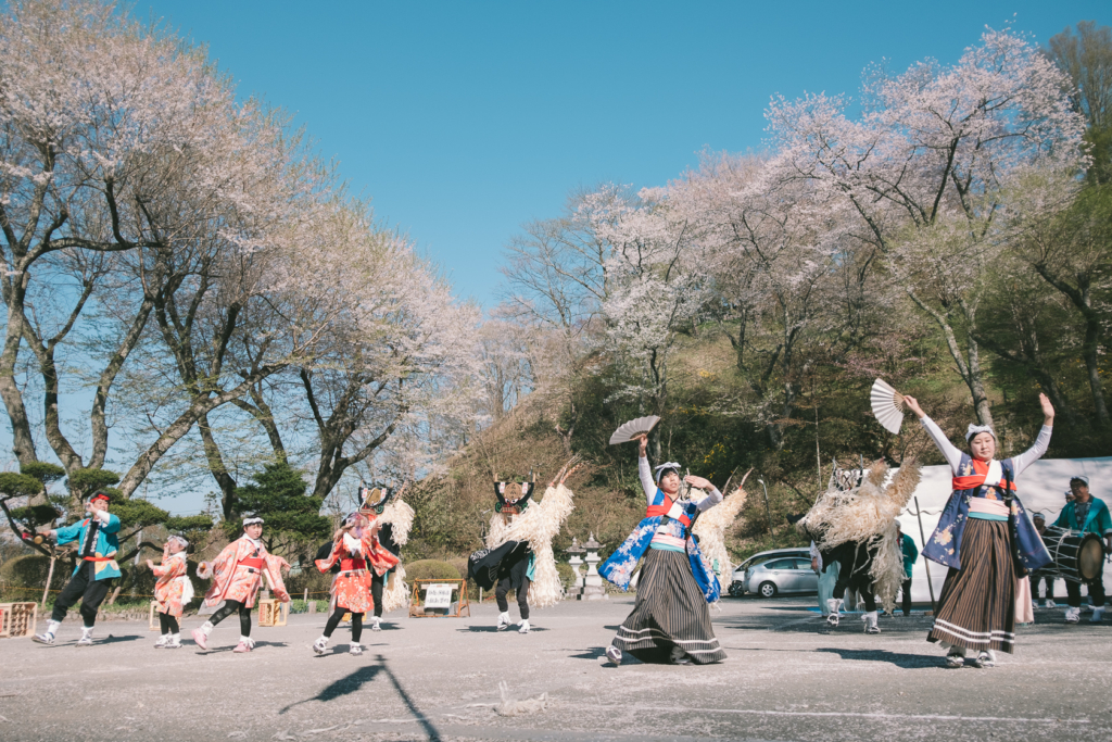 遠野さくらまつり, 土渕しし踊り, 南部神社 の写真