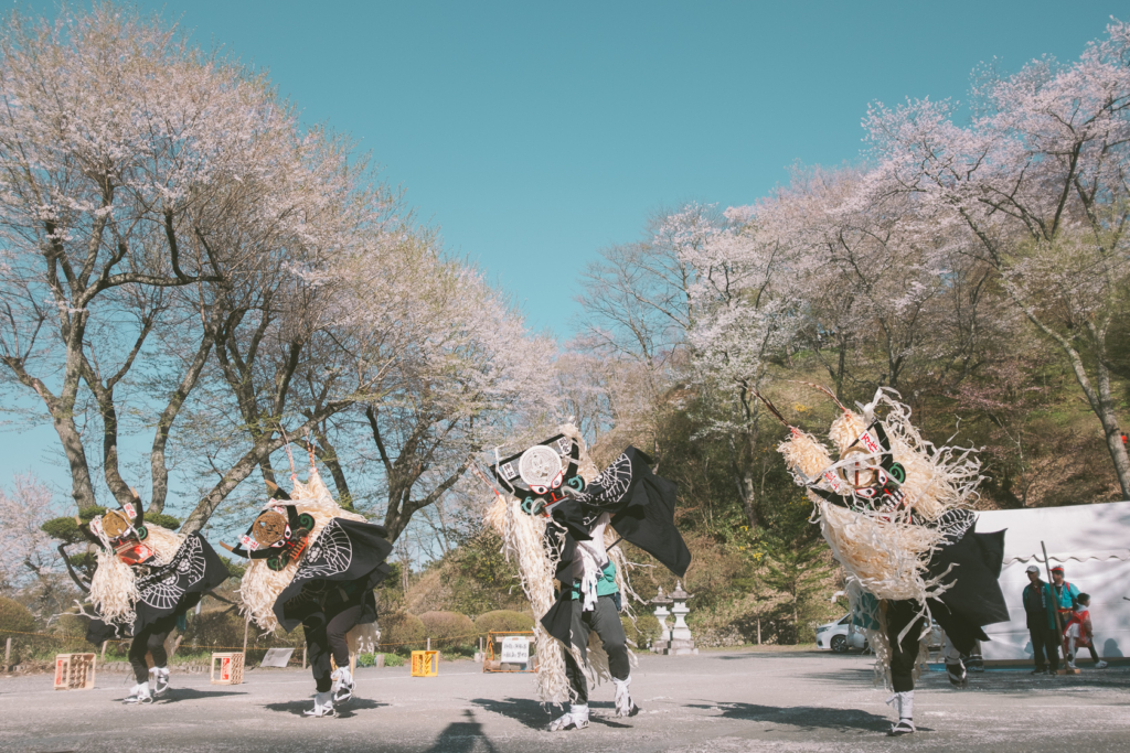 遠野さくらまつり, 土渕しし踊り, 南部神社 の写真