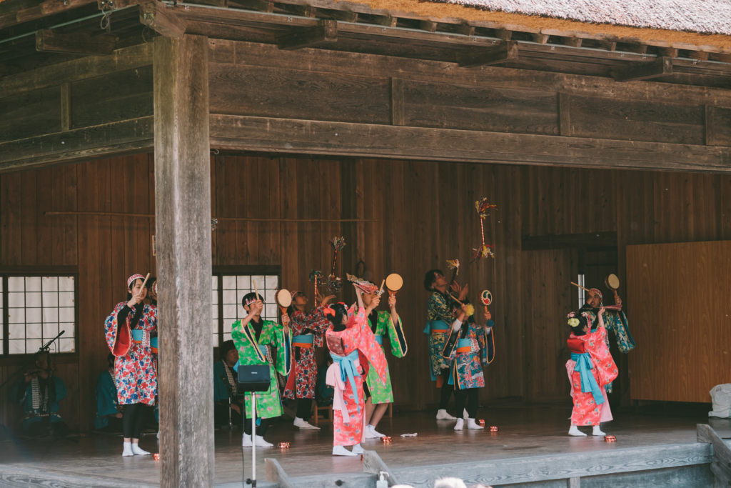 みちのく民俗村, 鳩岡崎座敷田植踊 の写真