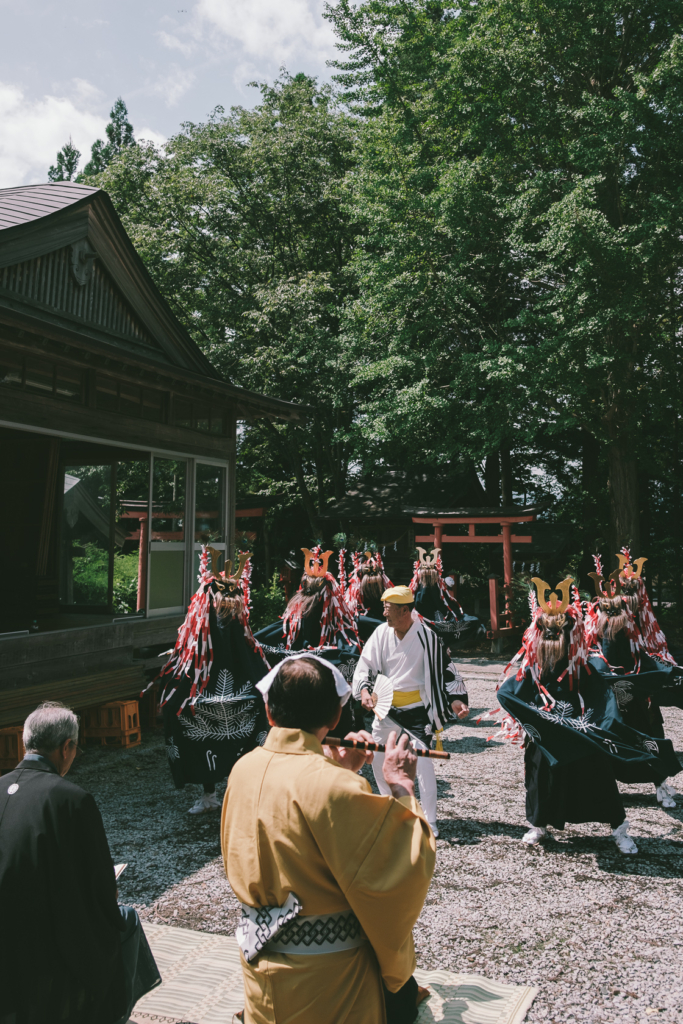 走湯神社, 二日町鹿踊 の写真