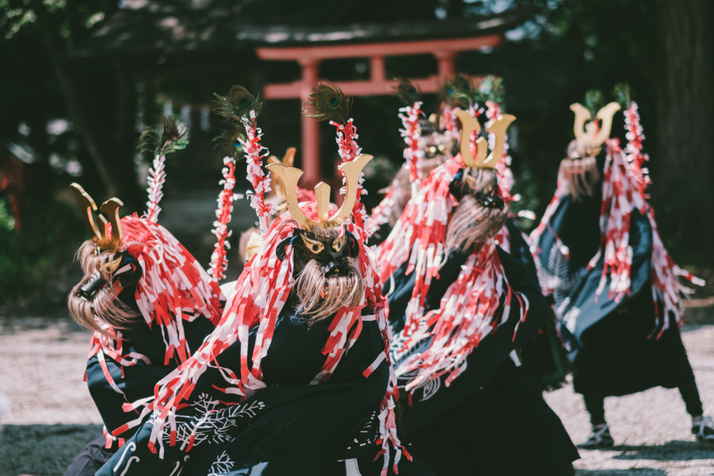 走湯神社, 二日町鹿踊 の写真