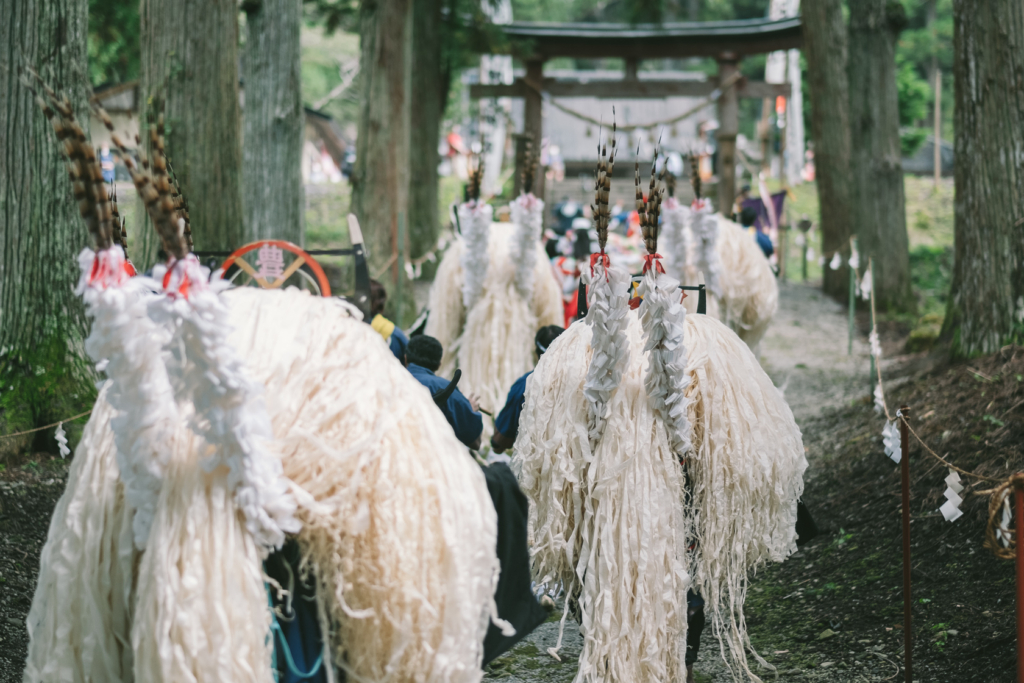 青笹しし踊り, 六神石神社 の写真