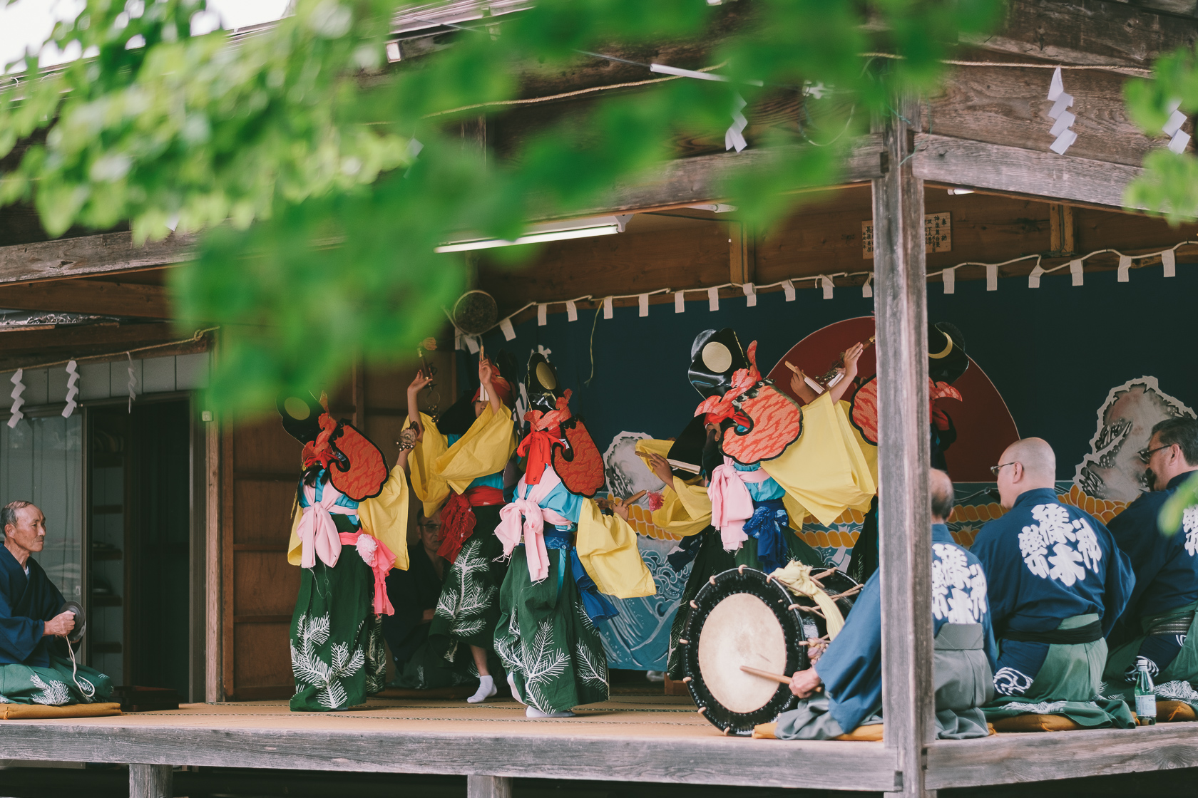 篠木神楽, 鳥舞, 田村神社 の写真