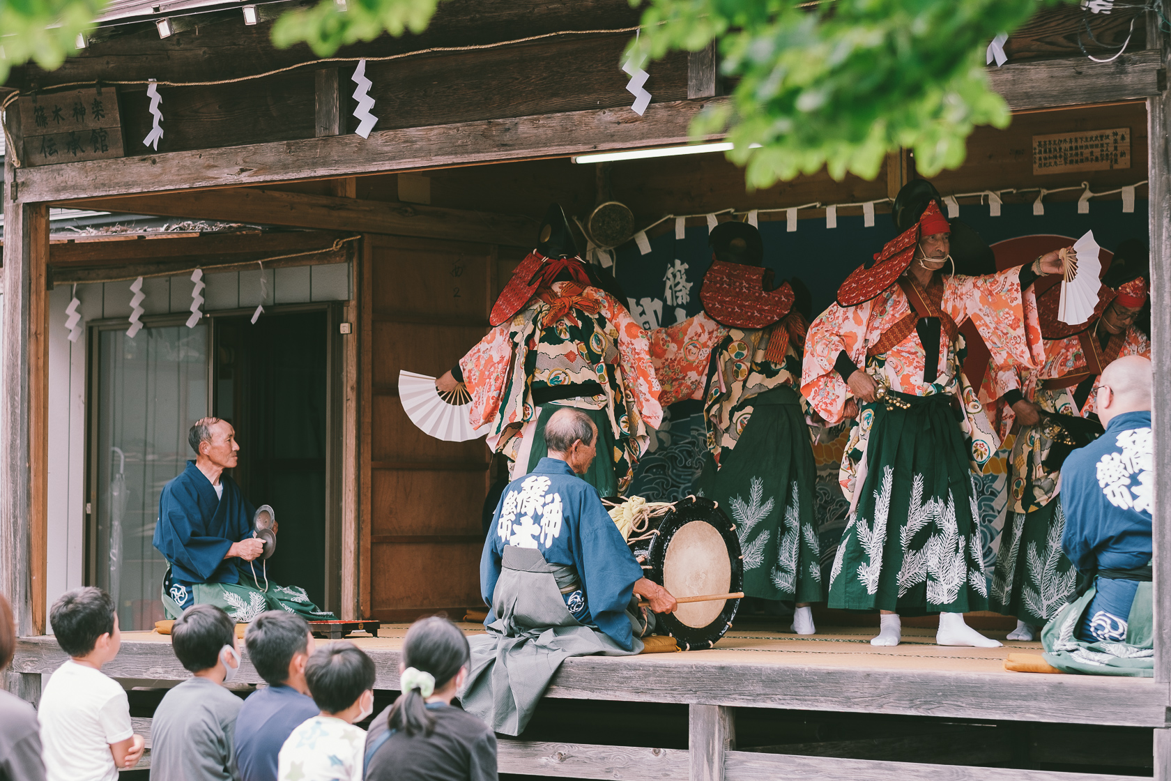 篠木神楽, 鳥舞, 田村神社 の写真