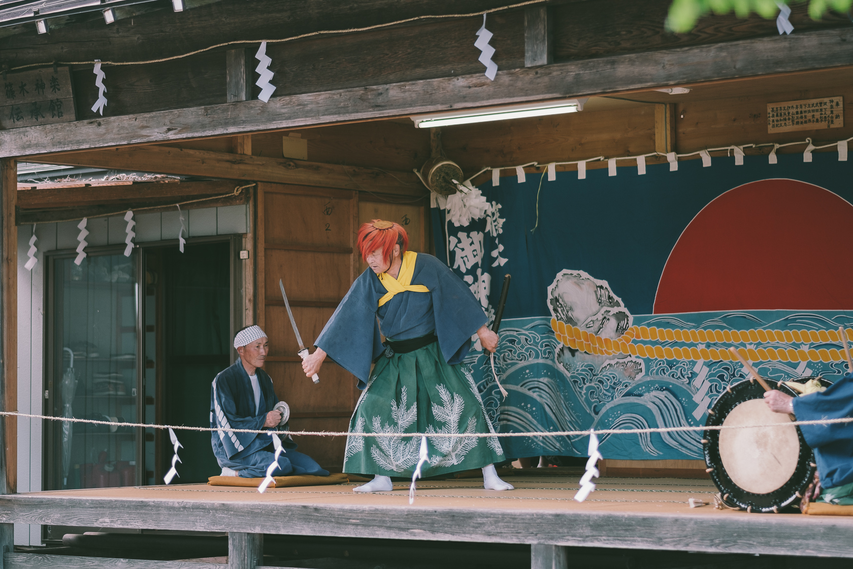 篠木神楽, 注連切, 田村神社 の写真