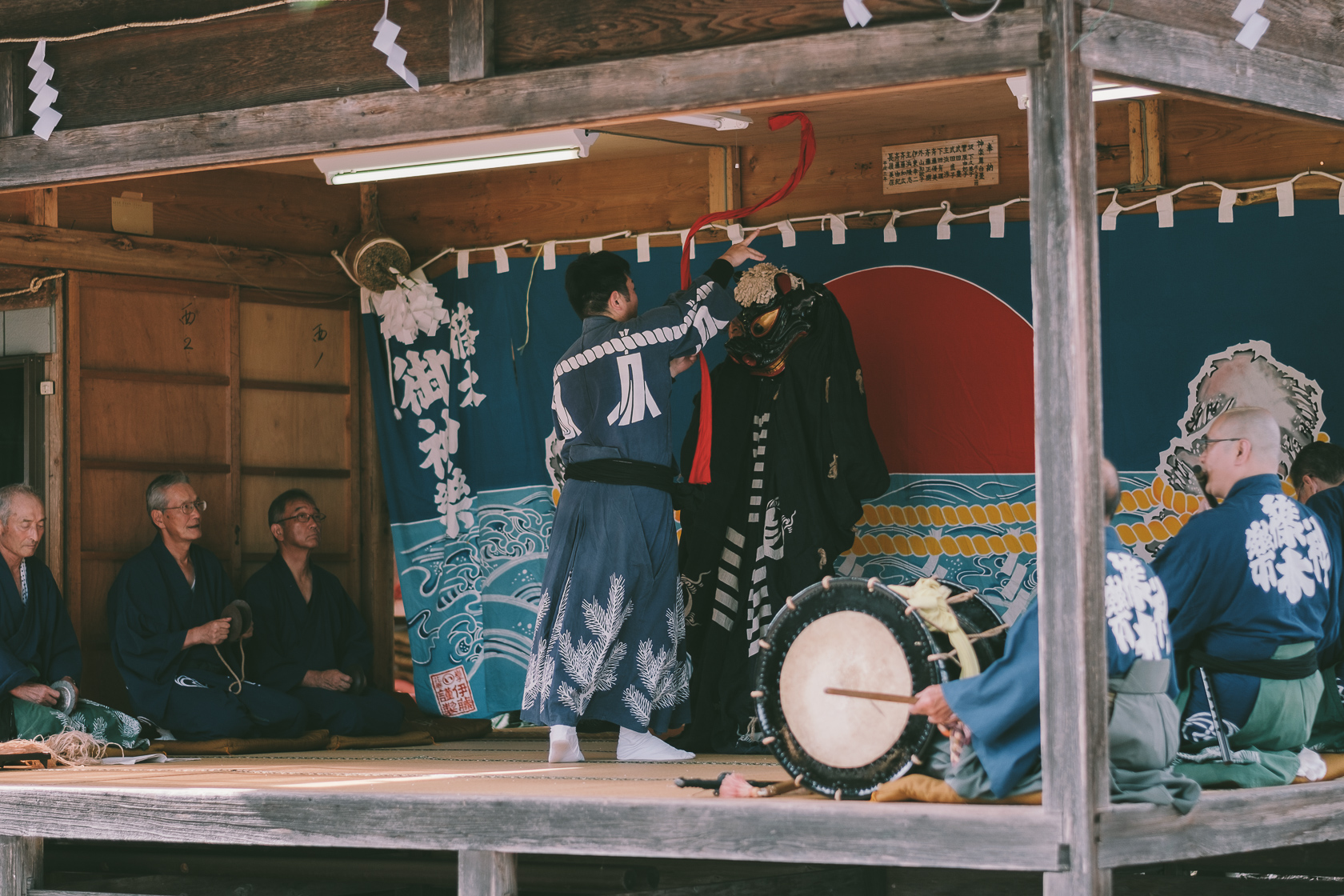 獅子舞, 篠木神楽, 田村神社 の写真