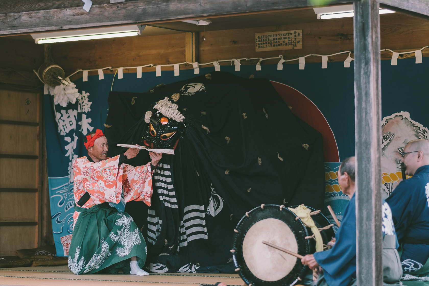 獅子舞, 篠木神楽, 田村神社 の写真