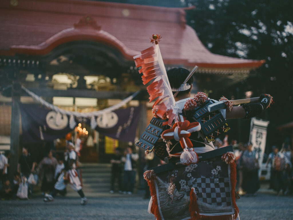 関口剣舞, 豊間根白山神社